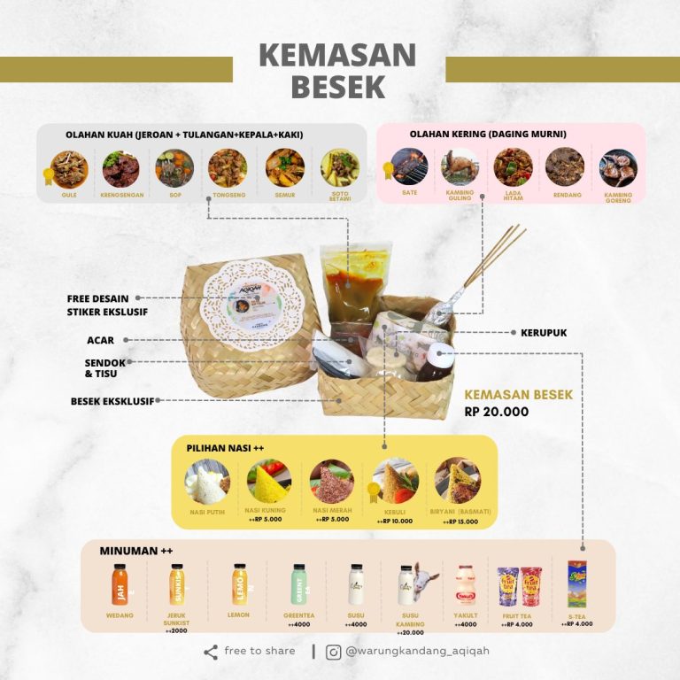 warung kandang aqiqah kambing jantan bekasi anak laki perempuan paket aqiqah besek